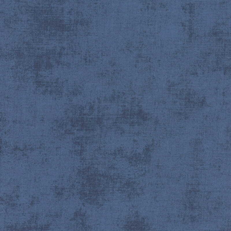 Textured, medium marine blue fabric swatch.