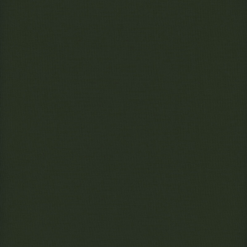 Solid, dark spruce green fabric swatch.