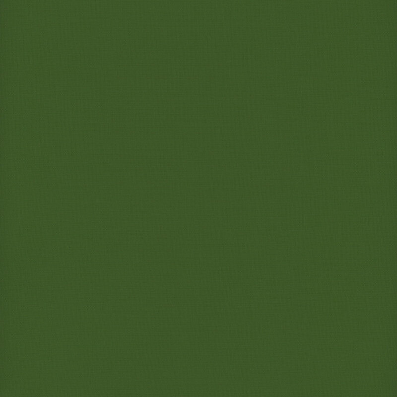 Solid dark herb green fabric swatch.