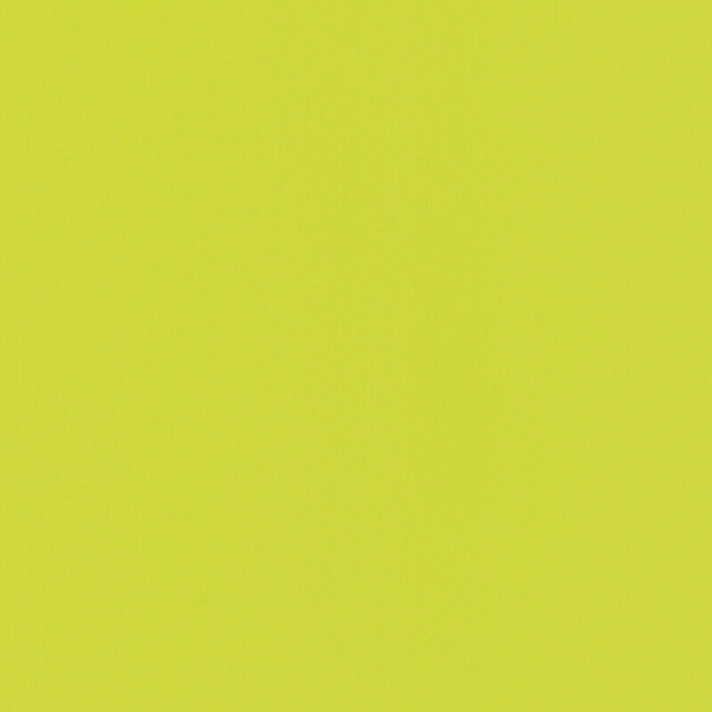 Solid bright lime green fabric swatch.