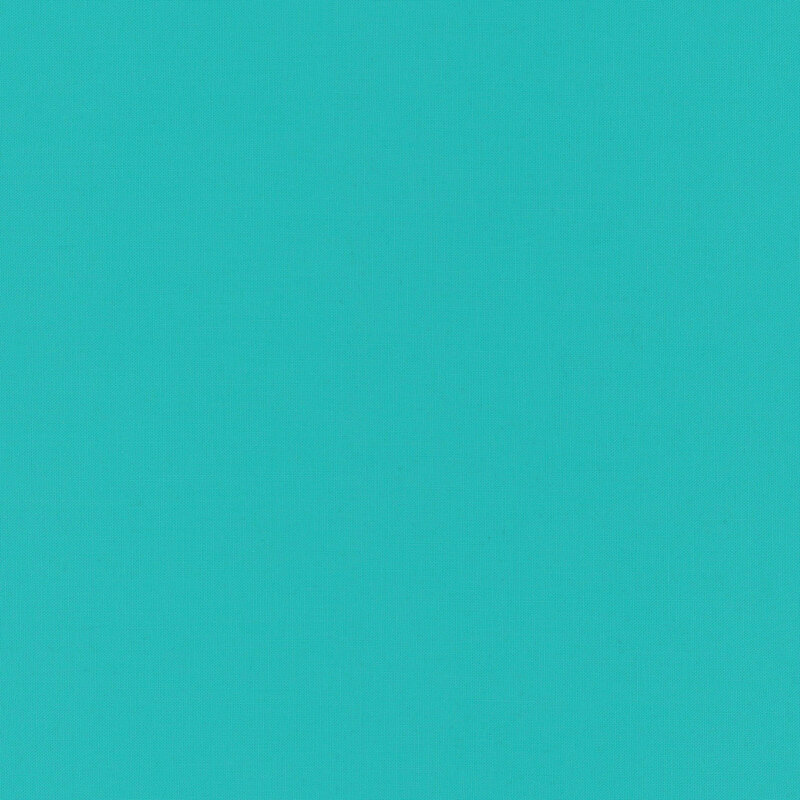 Solid bright teal fabric swatch.