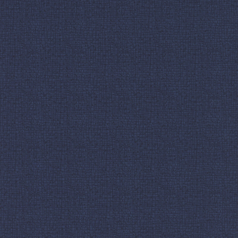 Dark blue textured fabric with a subtle grid pattern.