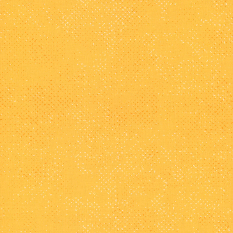 Textured bright yellow fabric with a pattern of small tonal speckles