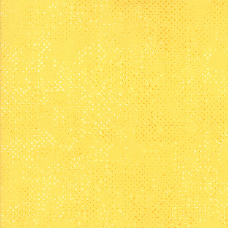 Textured bright yellow fabric with a pattern of small tonal speckles