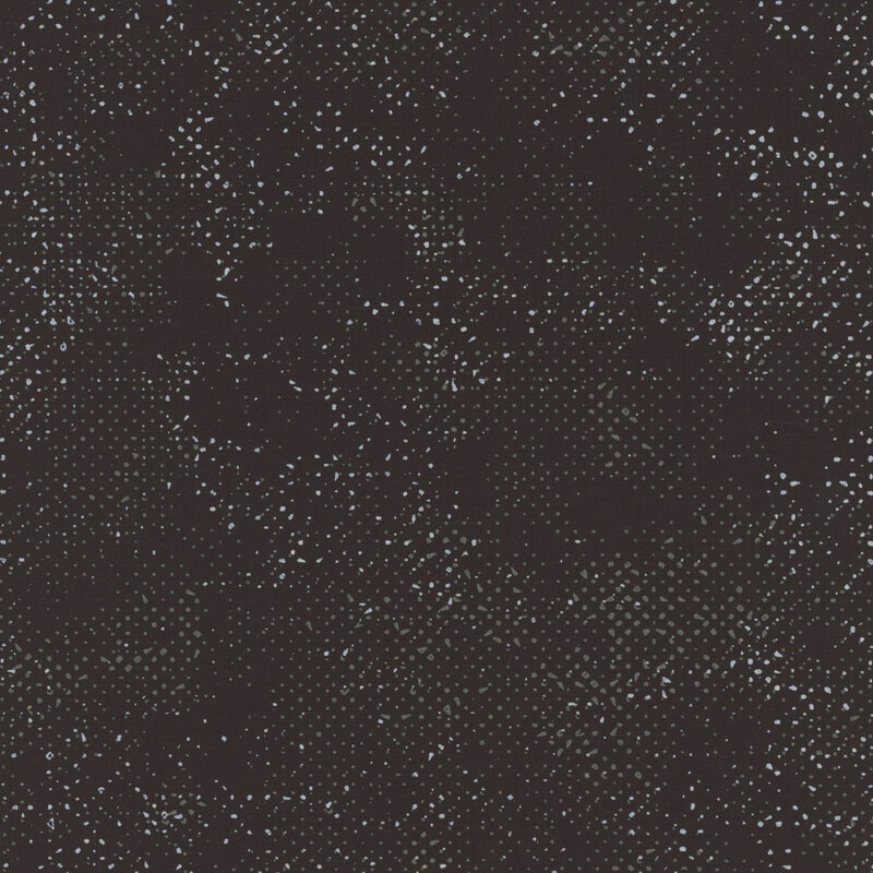 Textured black fabric with a pattern of small speckles