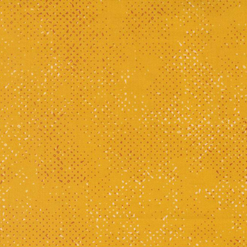 Textured golden yellow fabric with a pattern of small speckles