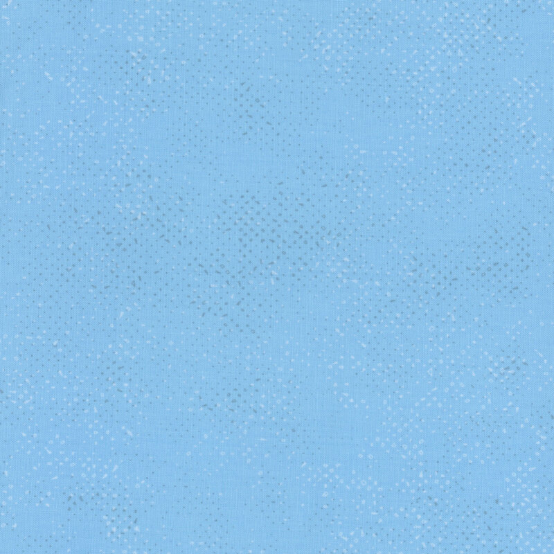 Textured sky blue fabric with a pattern of small tonal speckles