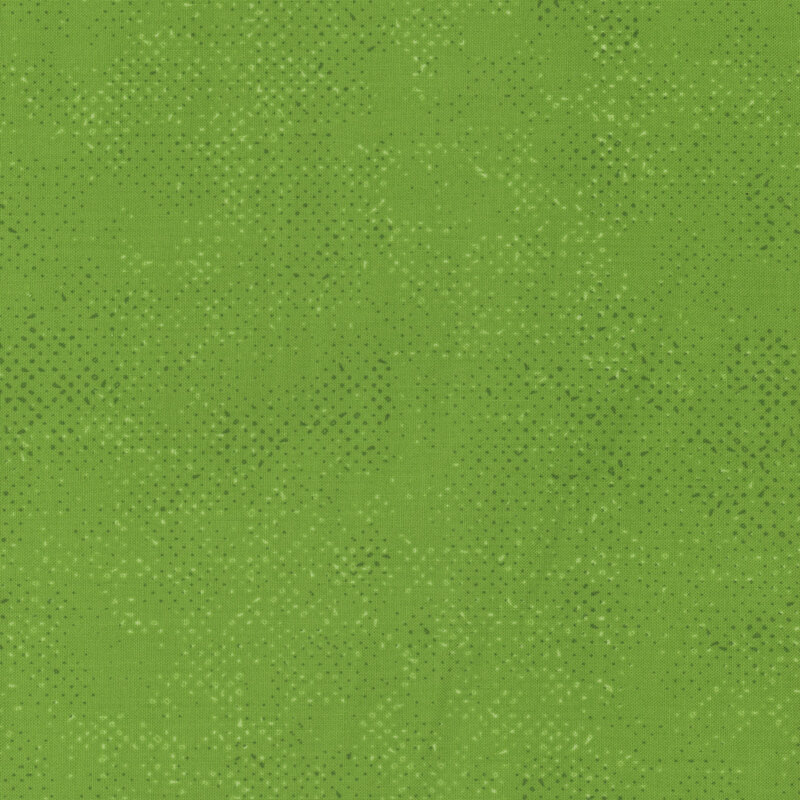 Textured green fabric with a pattern of small tonal speckles