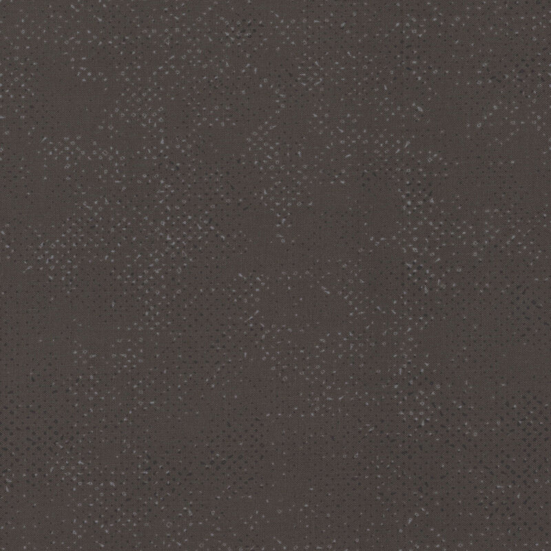 Textured charcoal gray fabric with a pattern of small tonal speckles