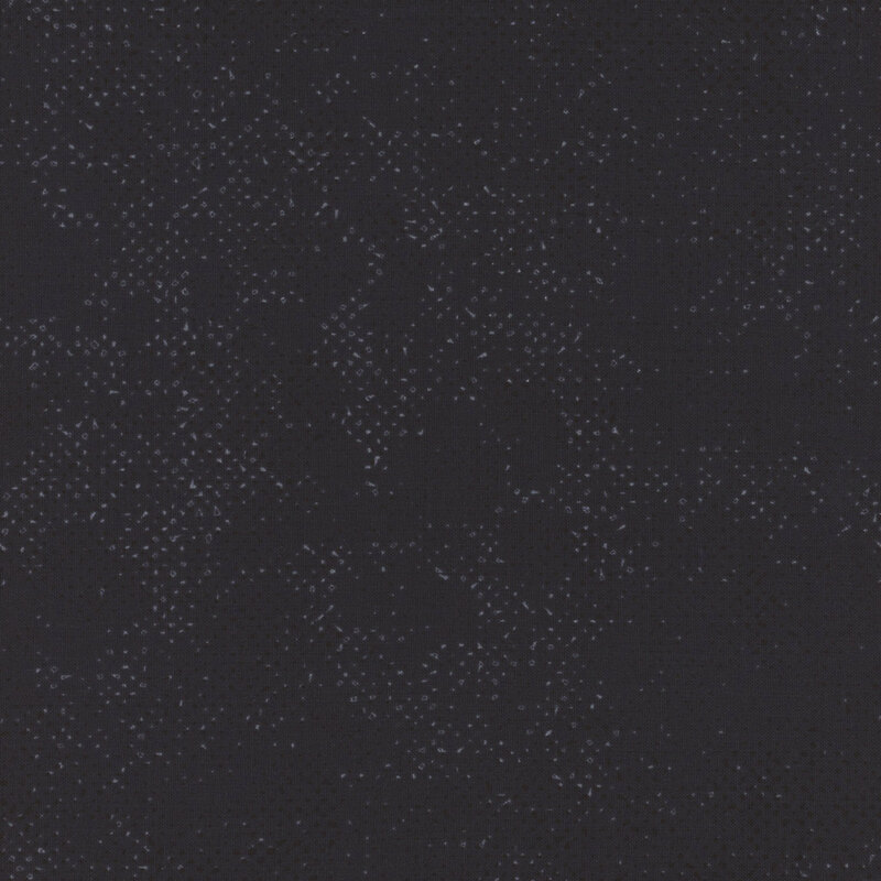 Textured black fabric with a pattern of small tonal speckles