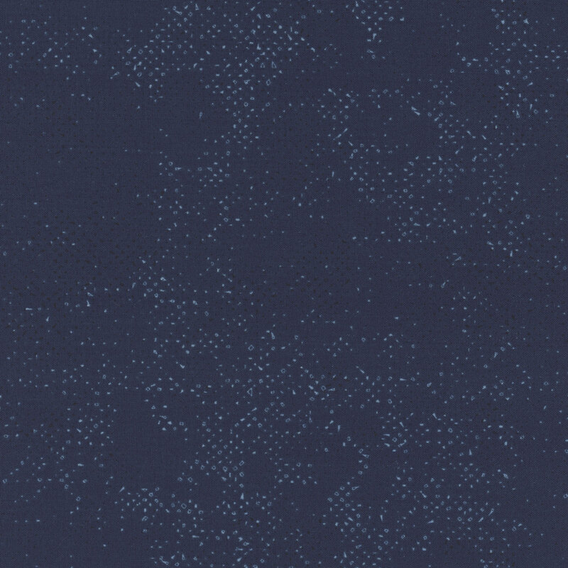 Textured navy blue fabric with a pattern of small tonal speckles