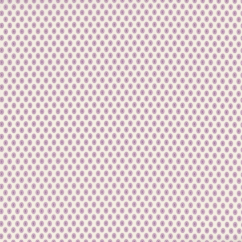 fabric pattern of white oval polka dots on a white background