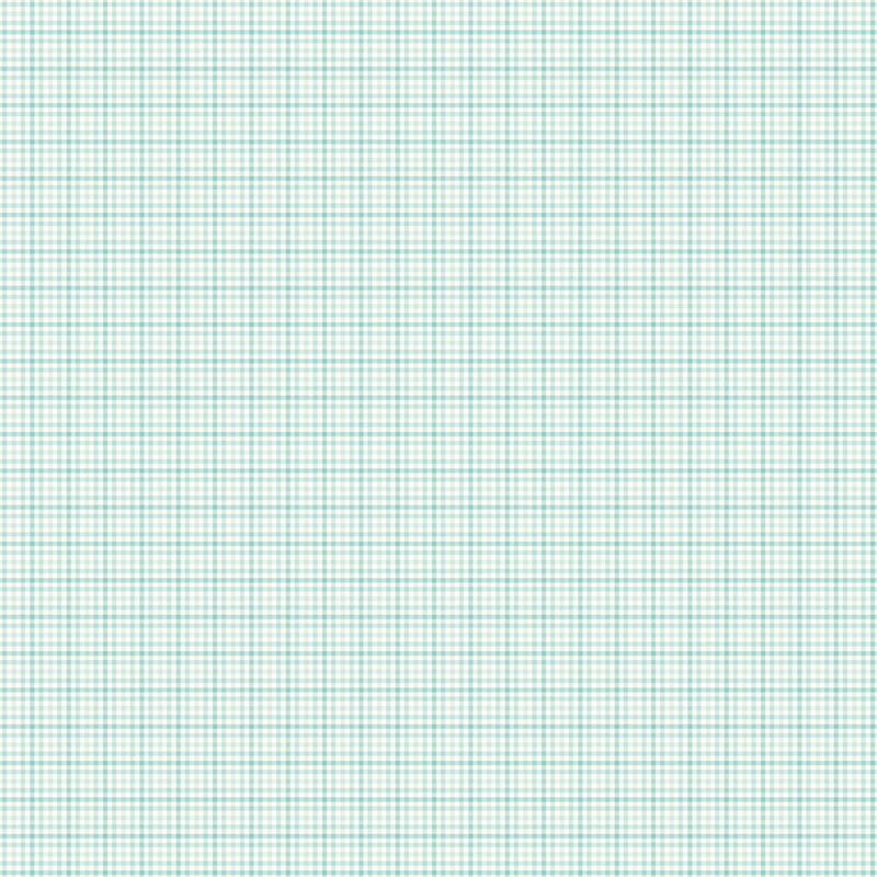 Light teal grid pattern fabric with evenly spaced horizontal and vertical lines.