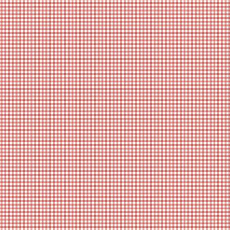 fabric pattern of red gingham with a white background