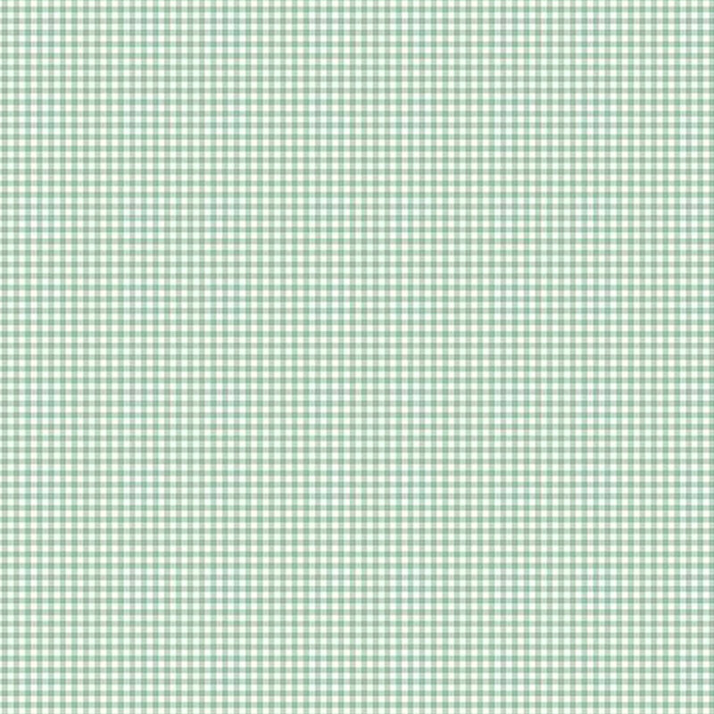 fabric pattern of green gingham with a white background