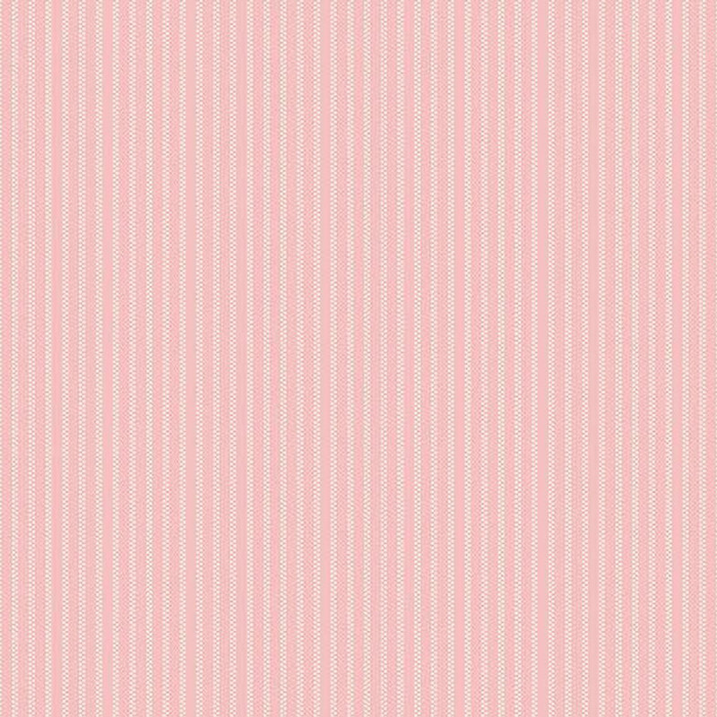 fabric pattern of white dotted stripes on a pink background