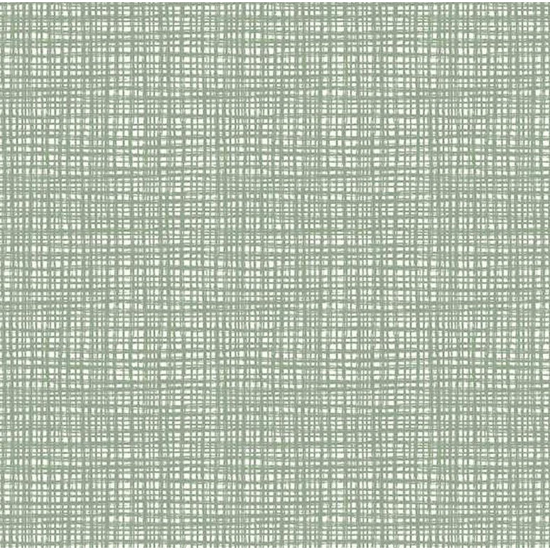 A textured pattern in spruce green and white, resembling woven fabric with small grid lines.