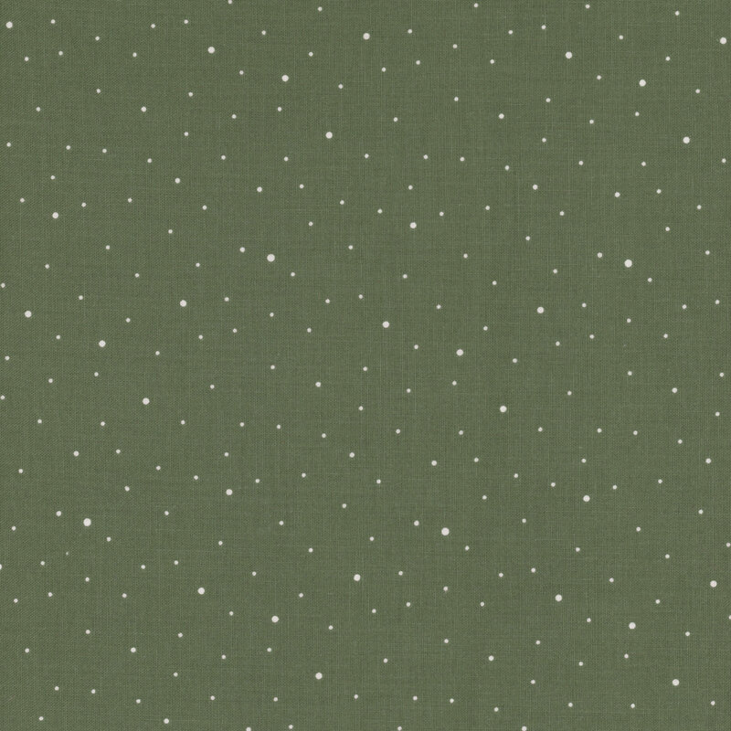 Sage Green fabric with scattered small white dots.