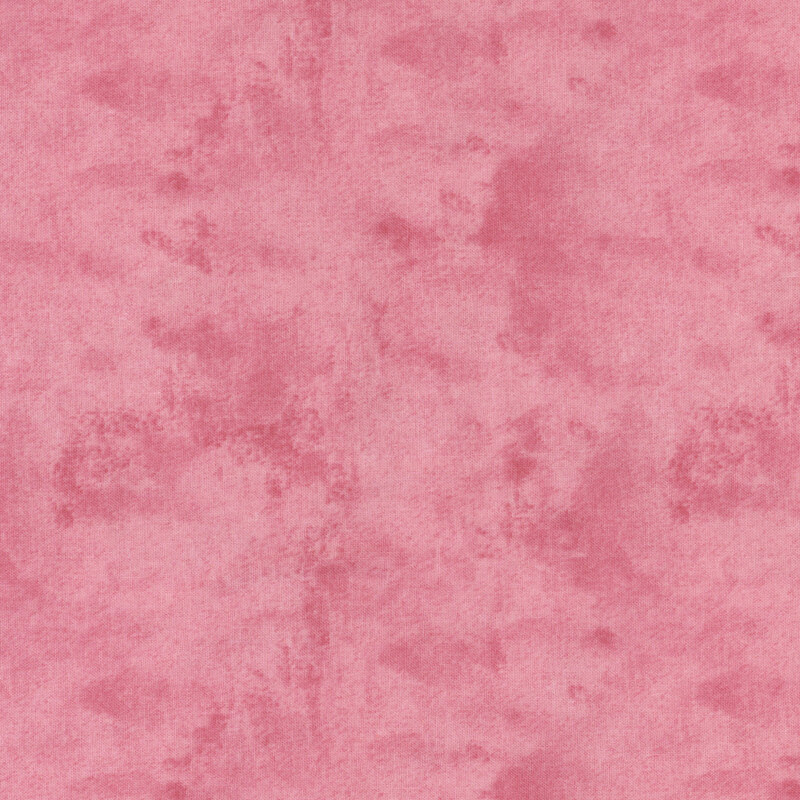 Mottled, textured, and tonal rose pink fabric swatch.