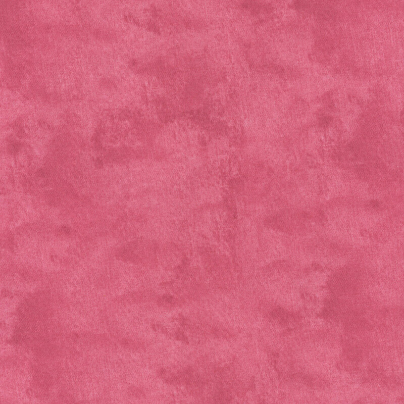 Mottled, textured, and tonal peony pink fabric swatch.