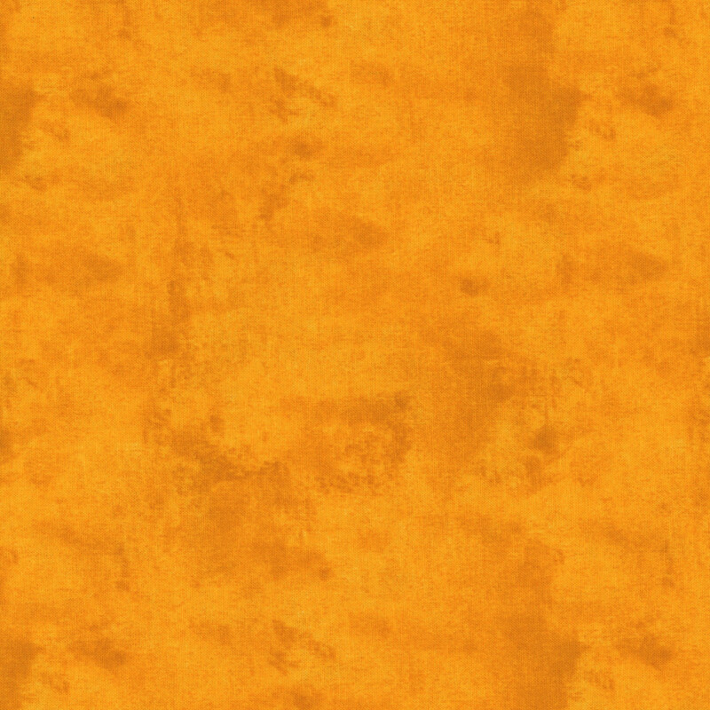 Mottled, textured, and tonal marigold fabric swatch.