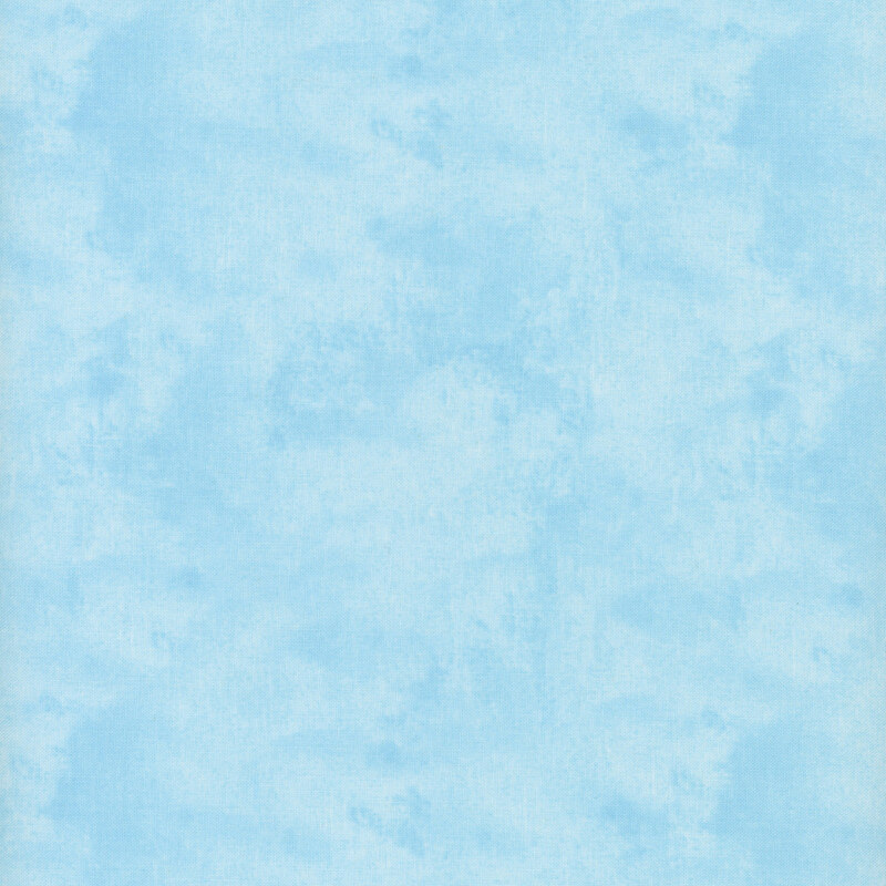 Mottled, textured, and tonal sky blue fabric swatch.