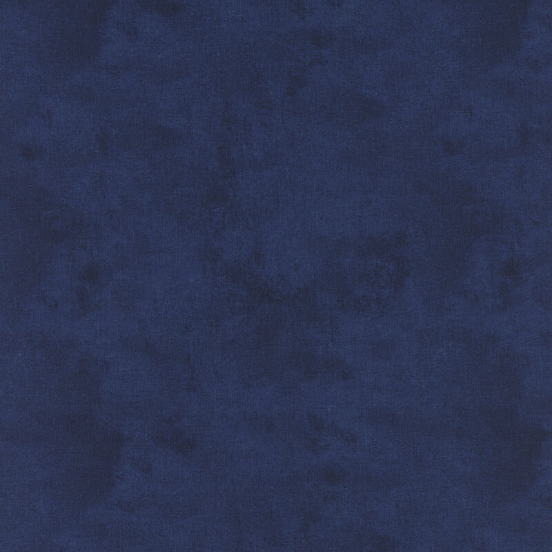 Mottled, textured, and tonal navy blue fabric swatch.