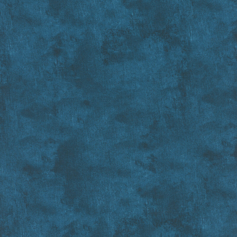 Mottled, textured, and tonal dark teal blue fabric swatch.