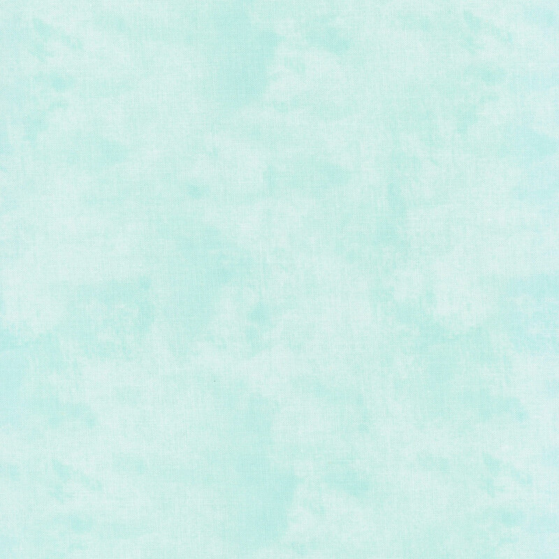 Mottled, textured, and tonal light turquoise fabric swatch.