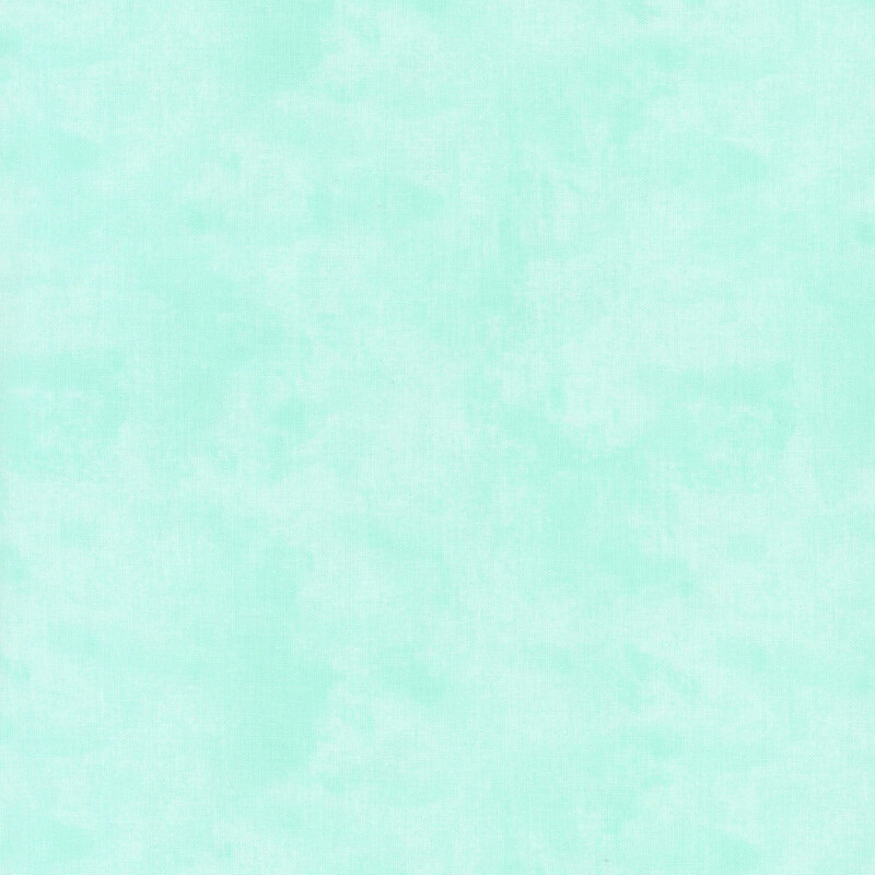 Mottled, textured, and tonal light aqua fabric swatch.