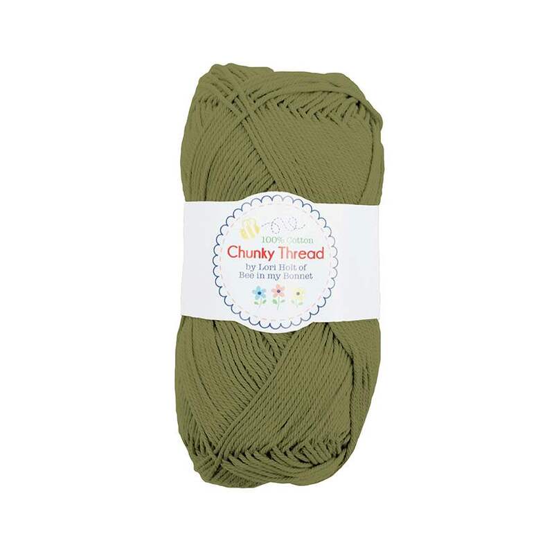 A skein of the Garden Green Chunky Thread, isolated on a white background.