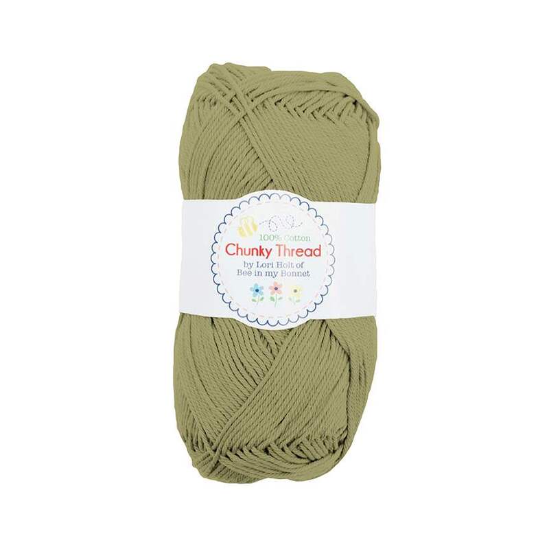 A skein of the Sage Chunky Thread, isolated on a white background.