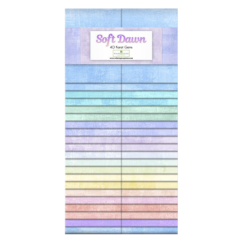 A vertical image of pastel-colored paper with a textured gradient and a label that reads Soft Dawn.