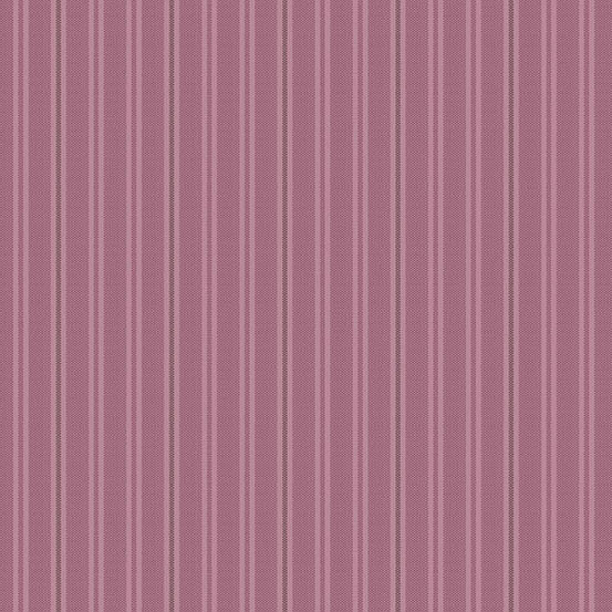 Fabric with vertical stripes in varying shades of pink.