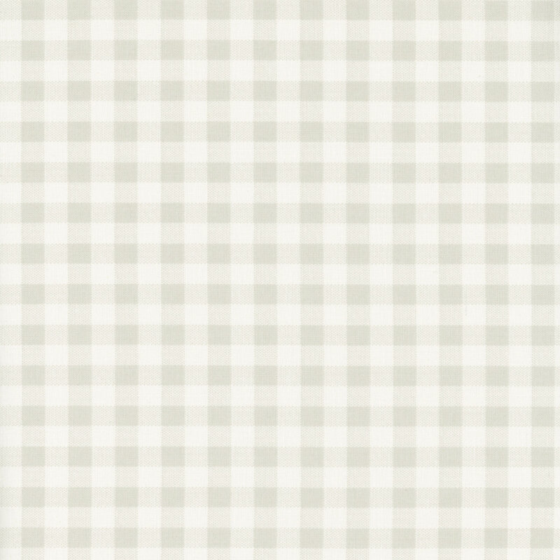 A fabric pattern featuring a off-white and cream gingham design.
