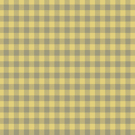 Yellow and gray Gingham pattern fabric.