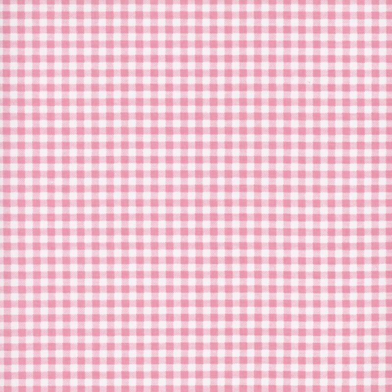 fabric pattern of a classic gingham in light pink