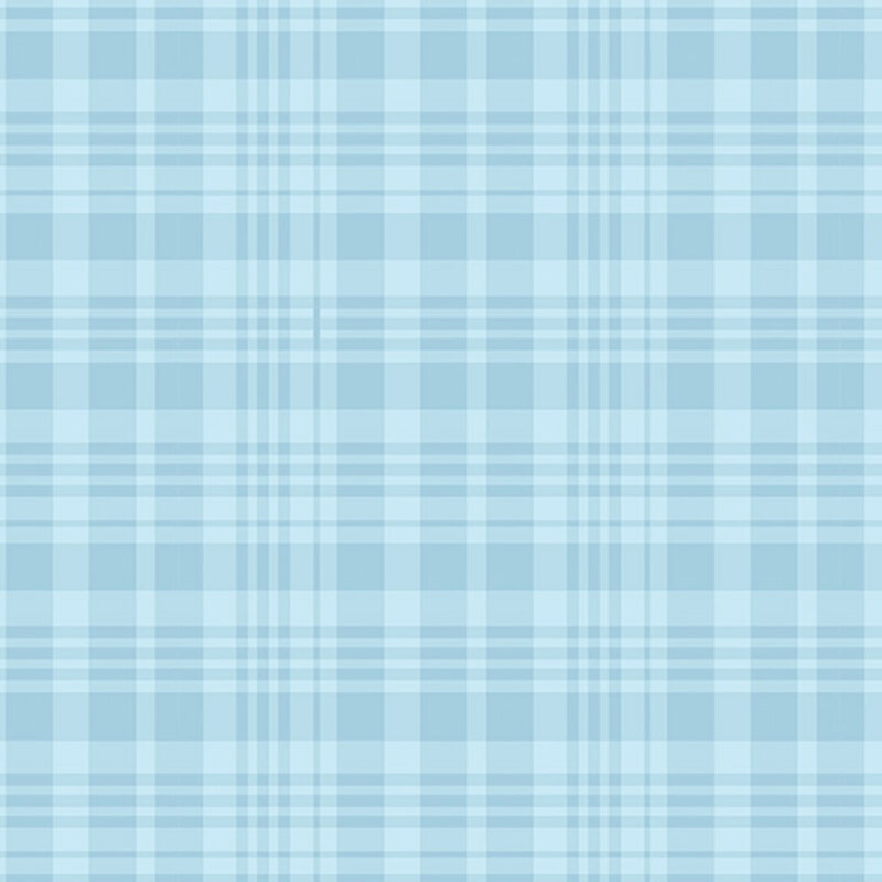 Light blue fabric pattern with thin lines creating a grid design on a soft background.