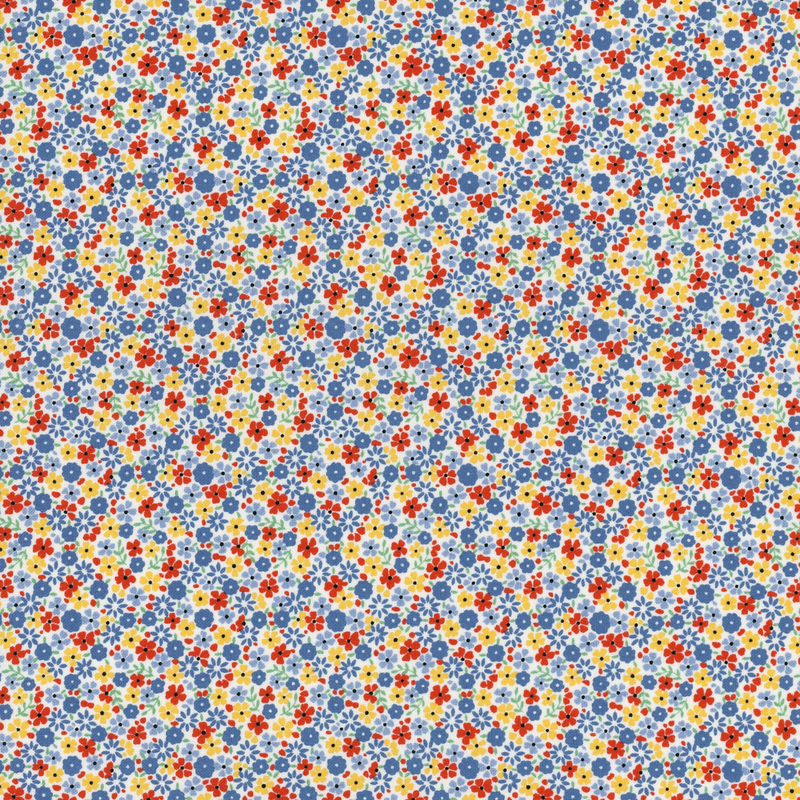 fabric pattern of florals in a repeating pattern 