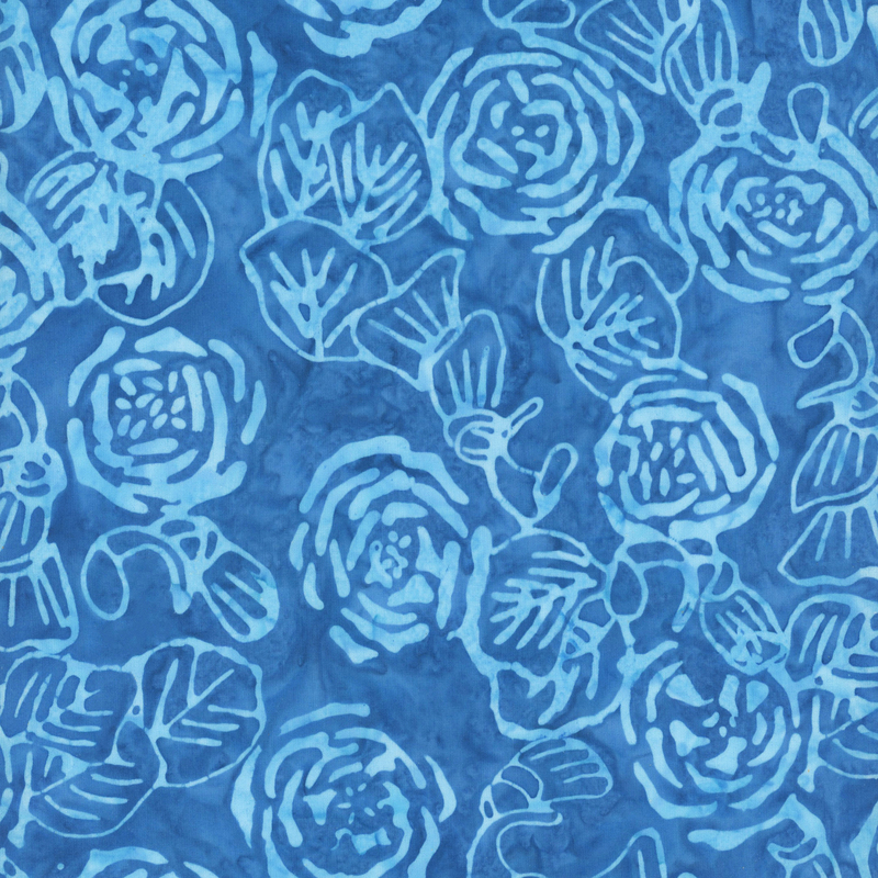 light blue roses on a dark blue background