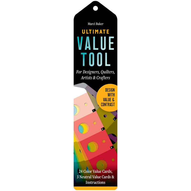 Instrumental color value tool for designers and crafters, showcasing colorful value cards.