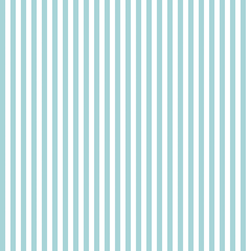 White fabric with thin aqua stripes.