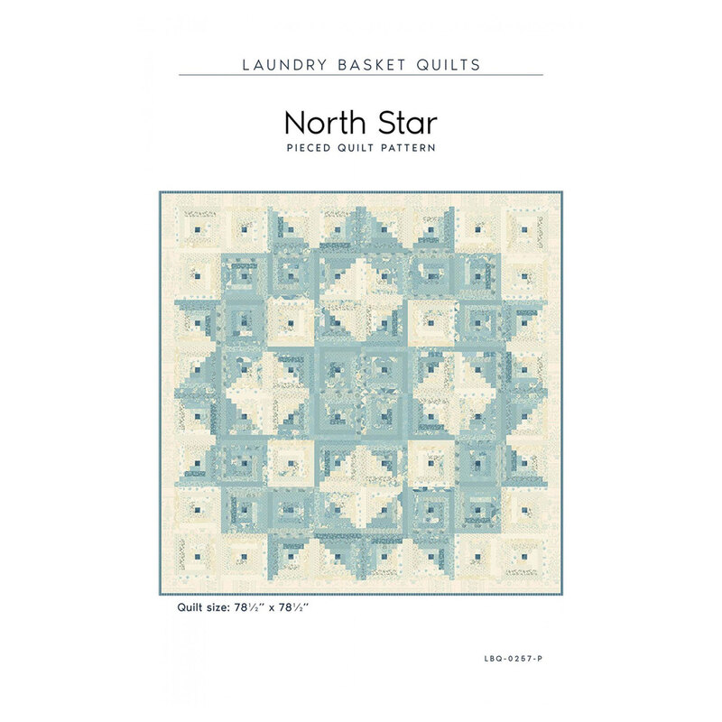 The front of the North Star pattern featuring a digital version of the quilt isolated on a white background.