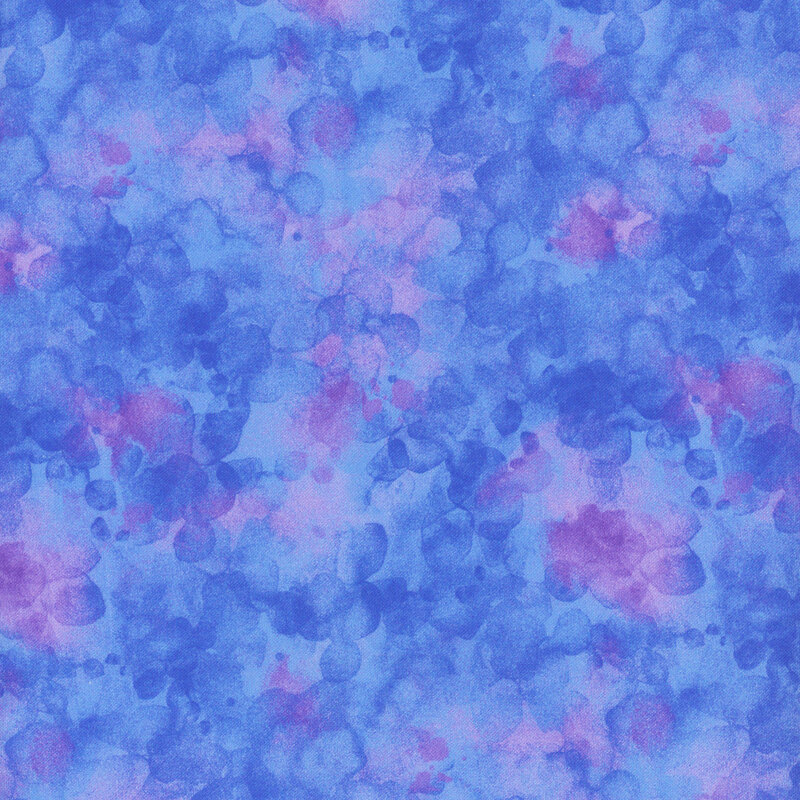 fabric pattern of marbled colors of purple and blue