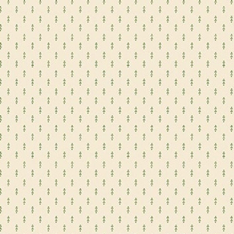 A light cream background with a subtle repeating pattern of small dots and dashes