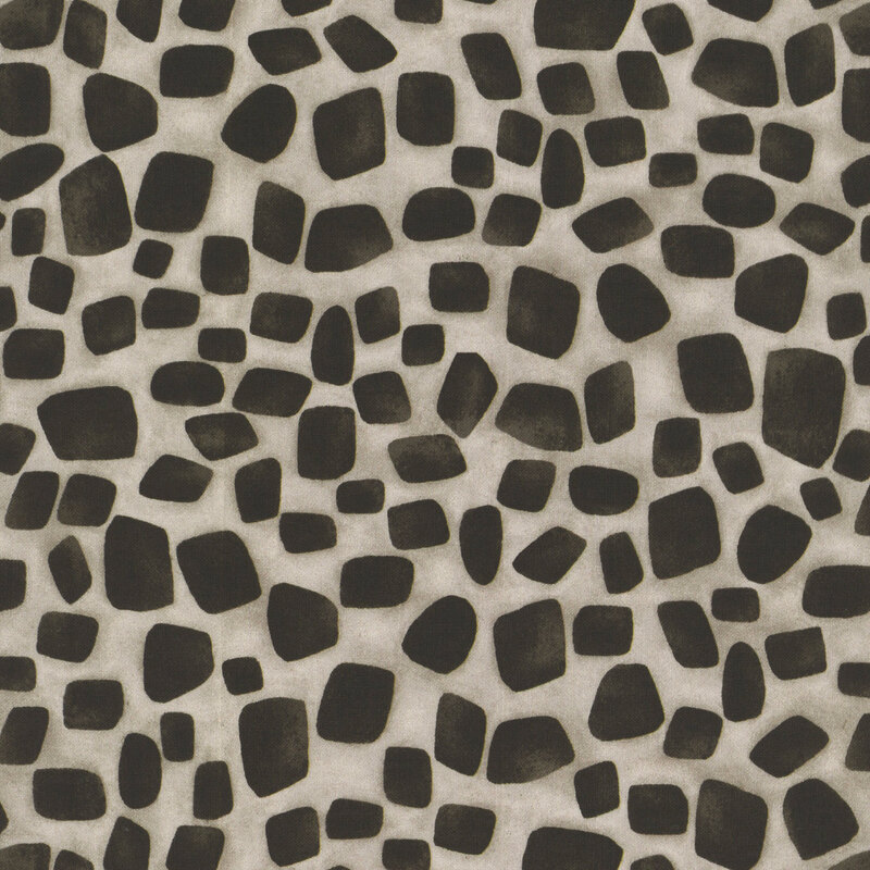 Beige fabric with dark brown giraffe spots 