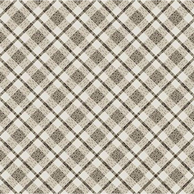 A textured fabric pattern featuring a light and dark plaid design with intersecting diagonal lines.