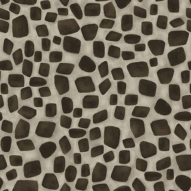 Beige fabric with dark brown giraffe spots 