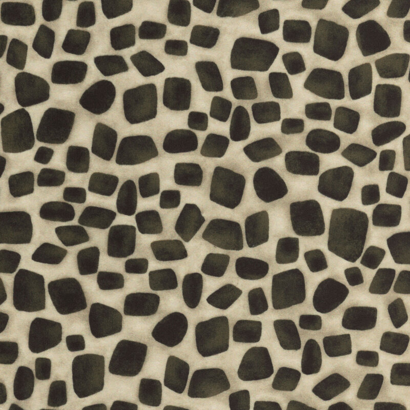 Beige fabric with dark brown giraffe spots 