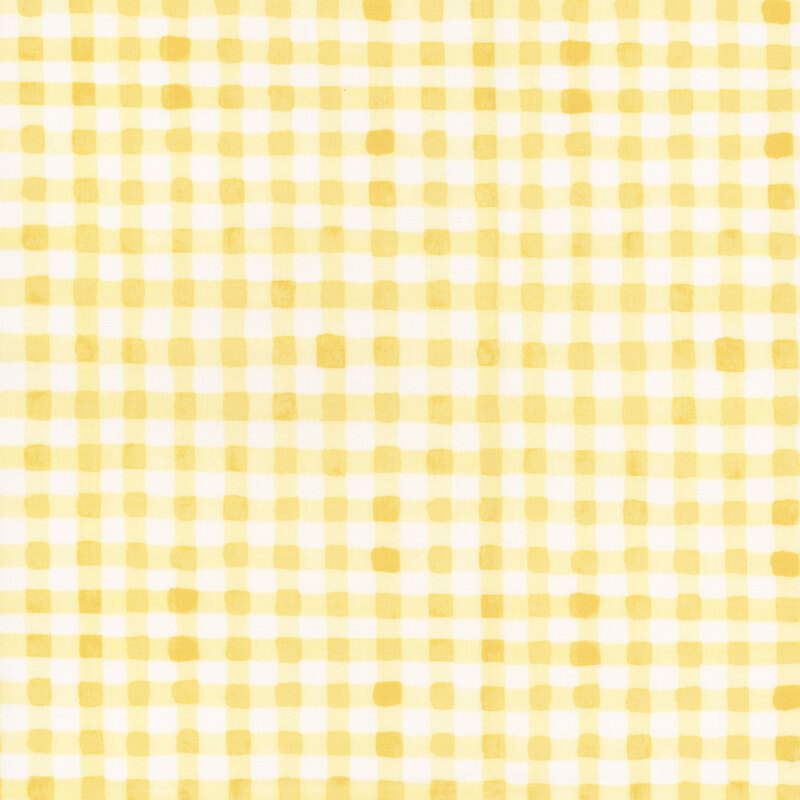Yellow and white checkerboard pattern with varying square sizes.